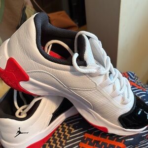 Air Jordan White Sneakers with Red Soles